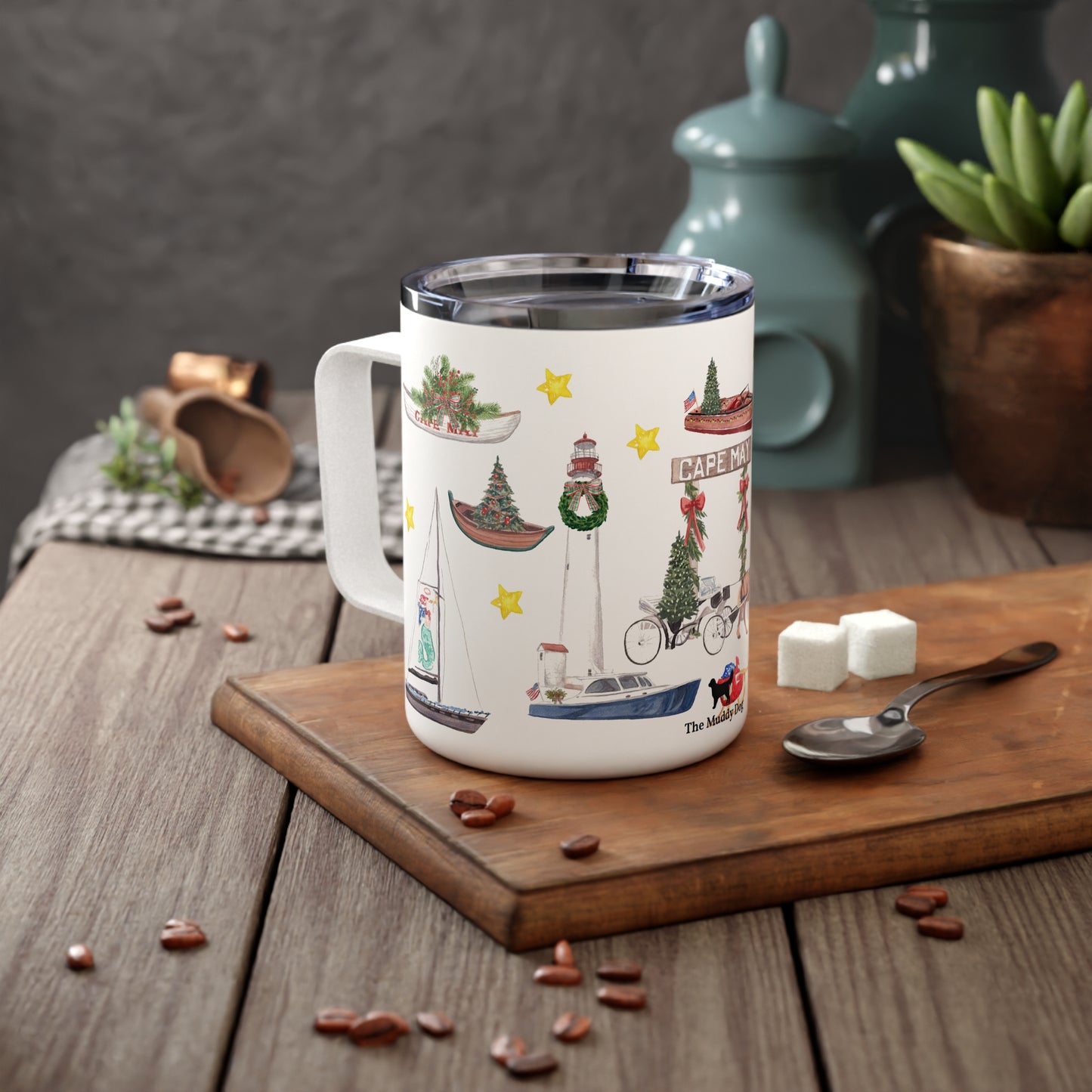 Cape May Christmas Insulated Travel Mug