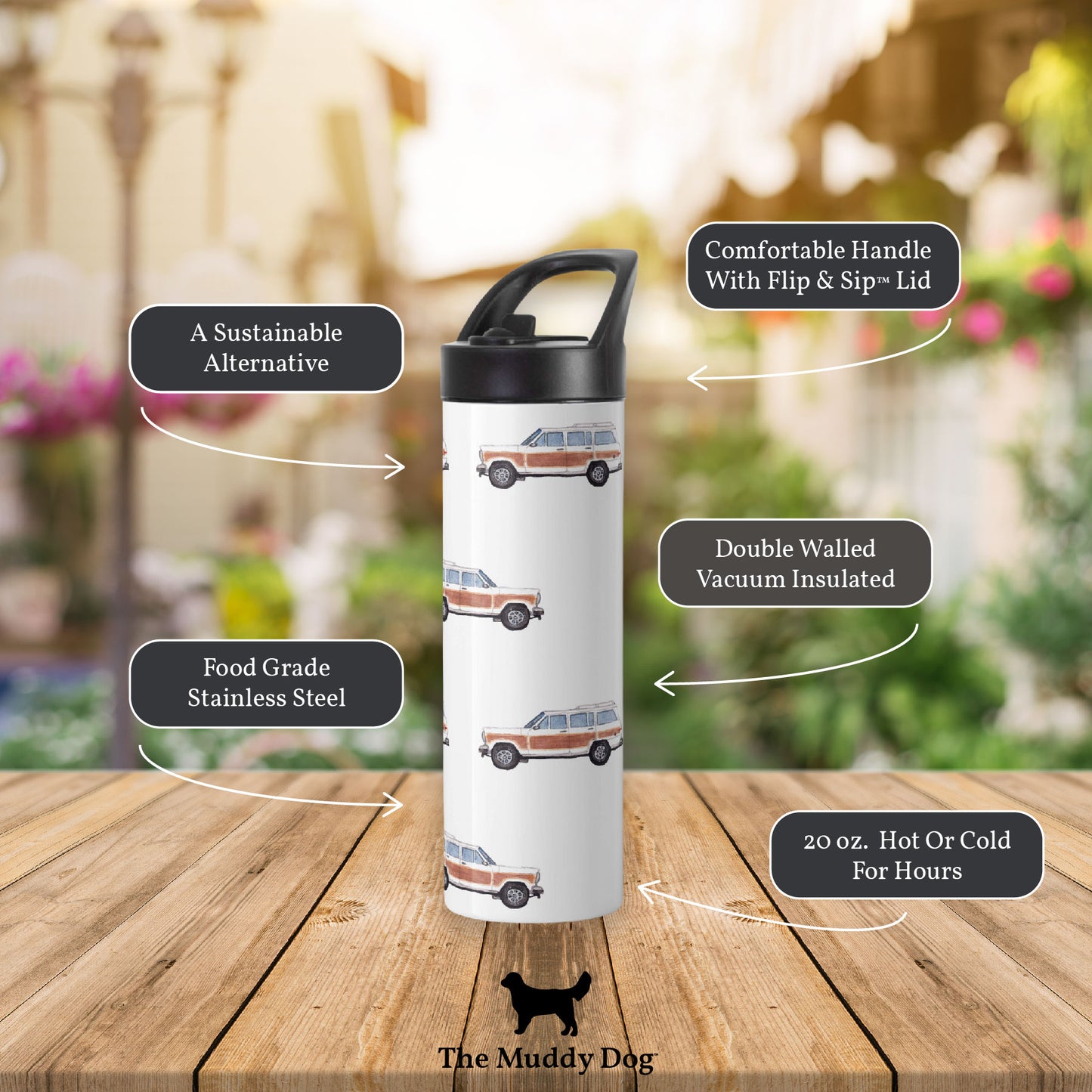 Lobstah Insulated Water Bottle