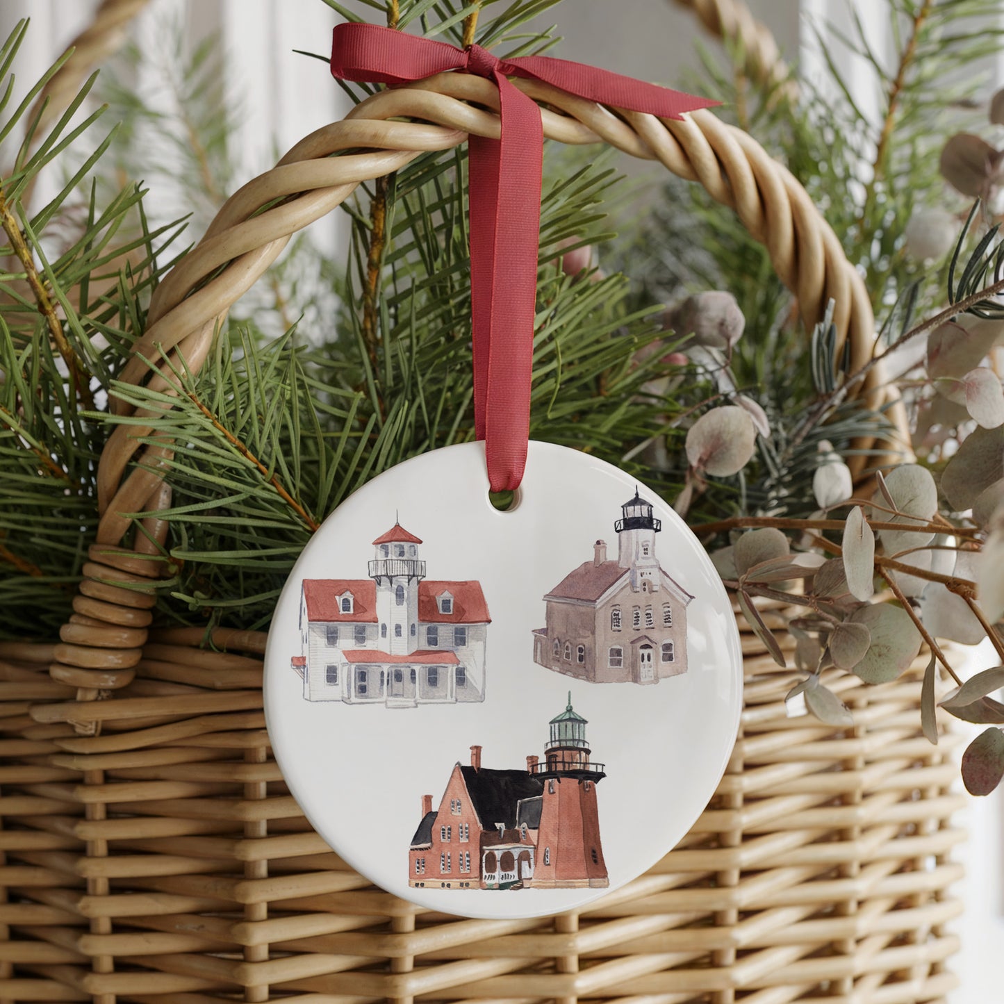 Block Island Forever! Two Sided Ornament With Gift Box