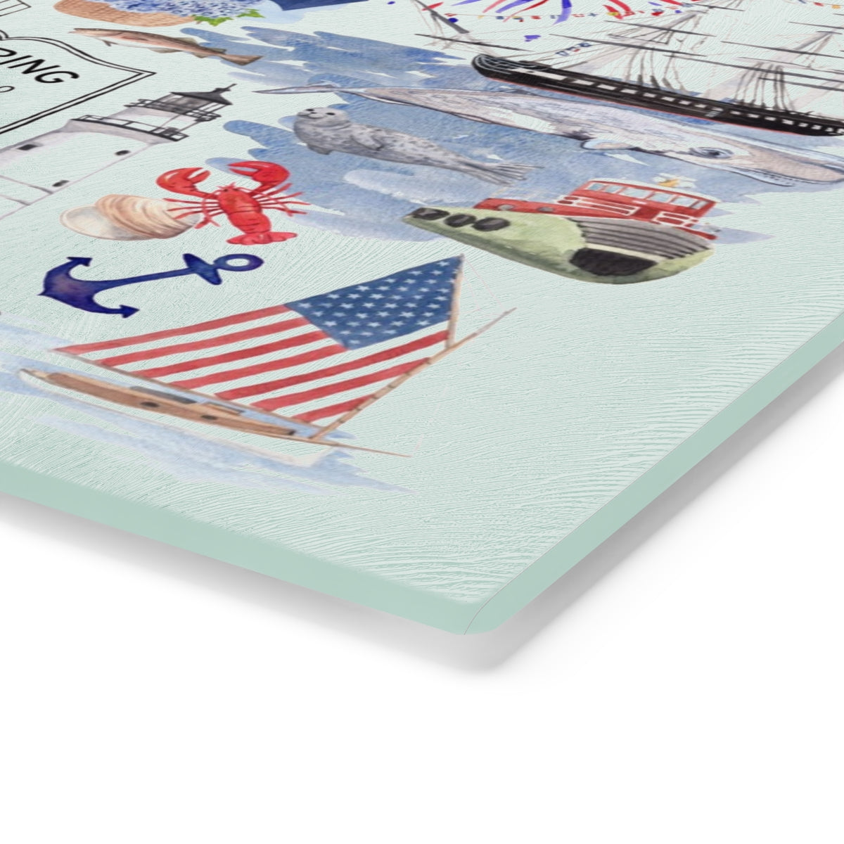 Boston Forever! Tempered Glass Cutting Board