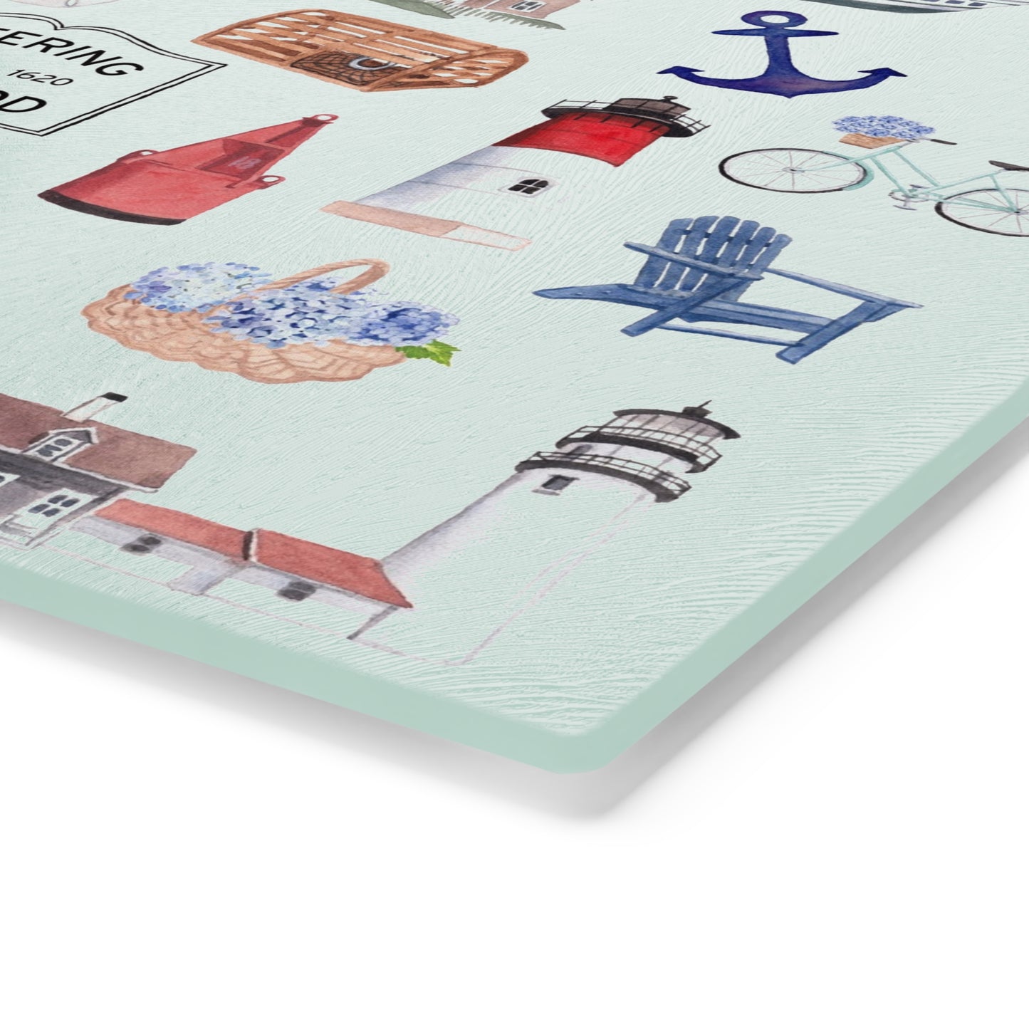 Tempered Glass Cutting Board - Cape Cod Forever!