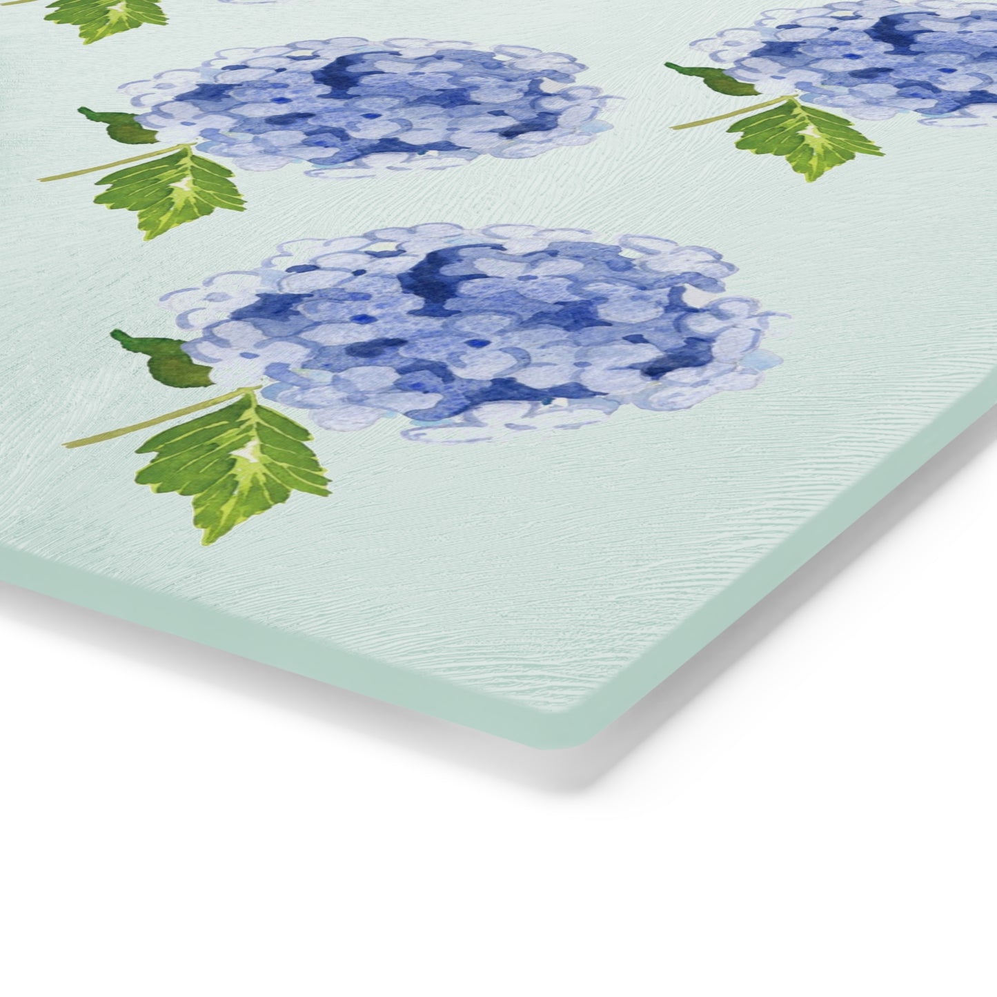 Tempered Glass Cutting Board - Hydrangea Heaven