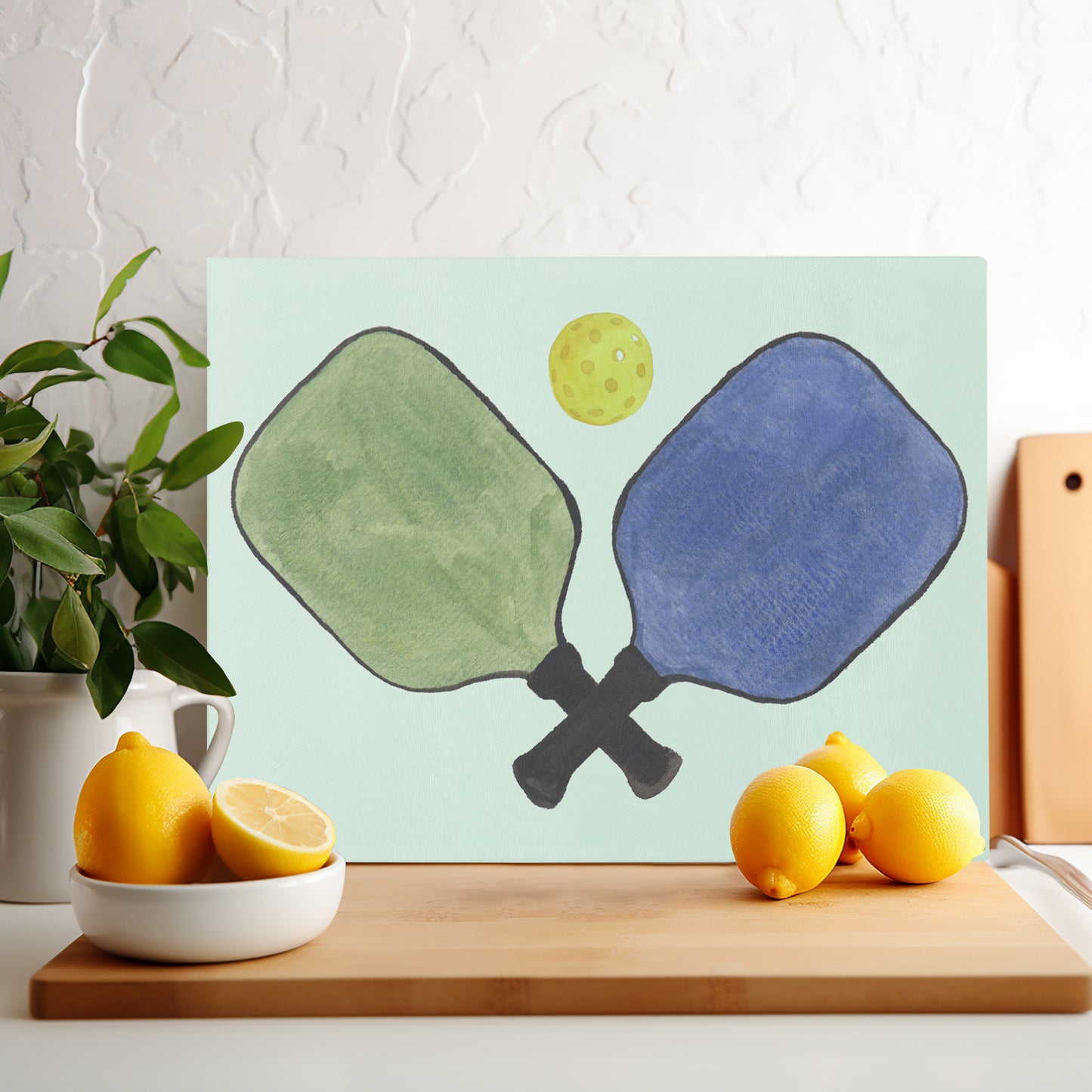 Tempered Glass Cutting Board - Pickleball