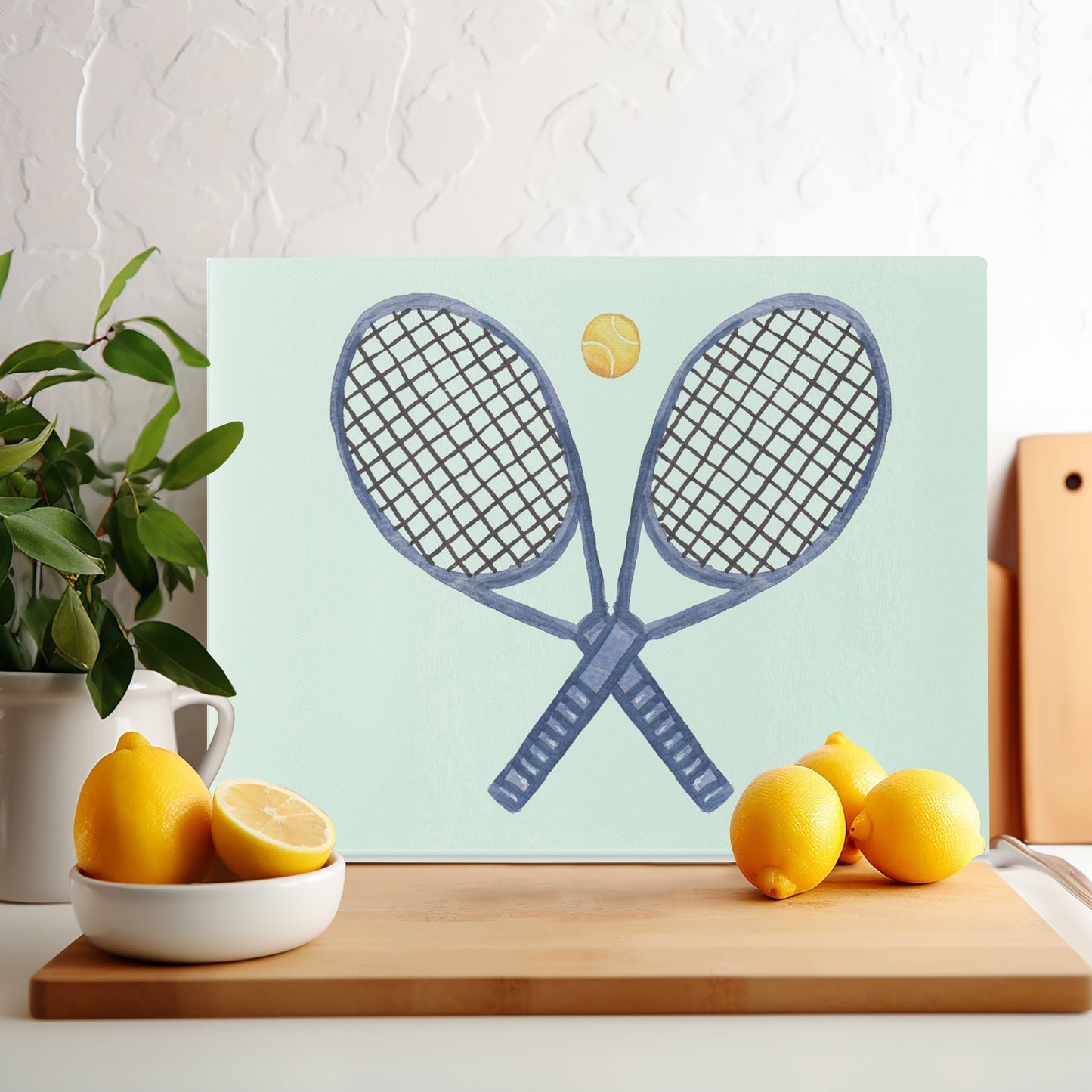 Tempered Glass Cutting Board - Tennis, Anyone?