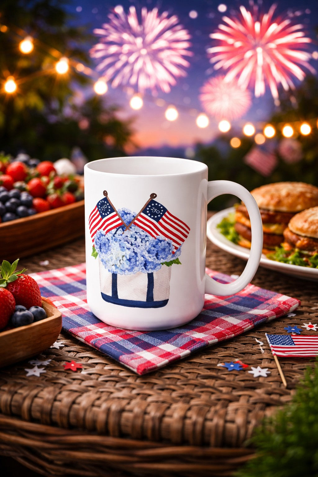 Freedom250® Patriotic Tote Ceramic Mug