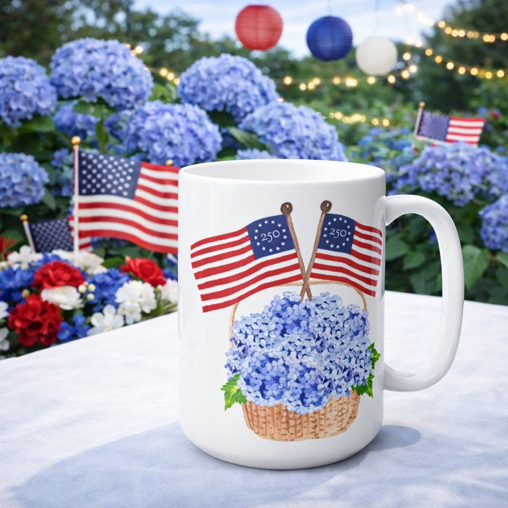 Freedom250® Patriotic Basket Ceramic Mug