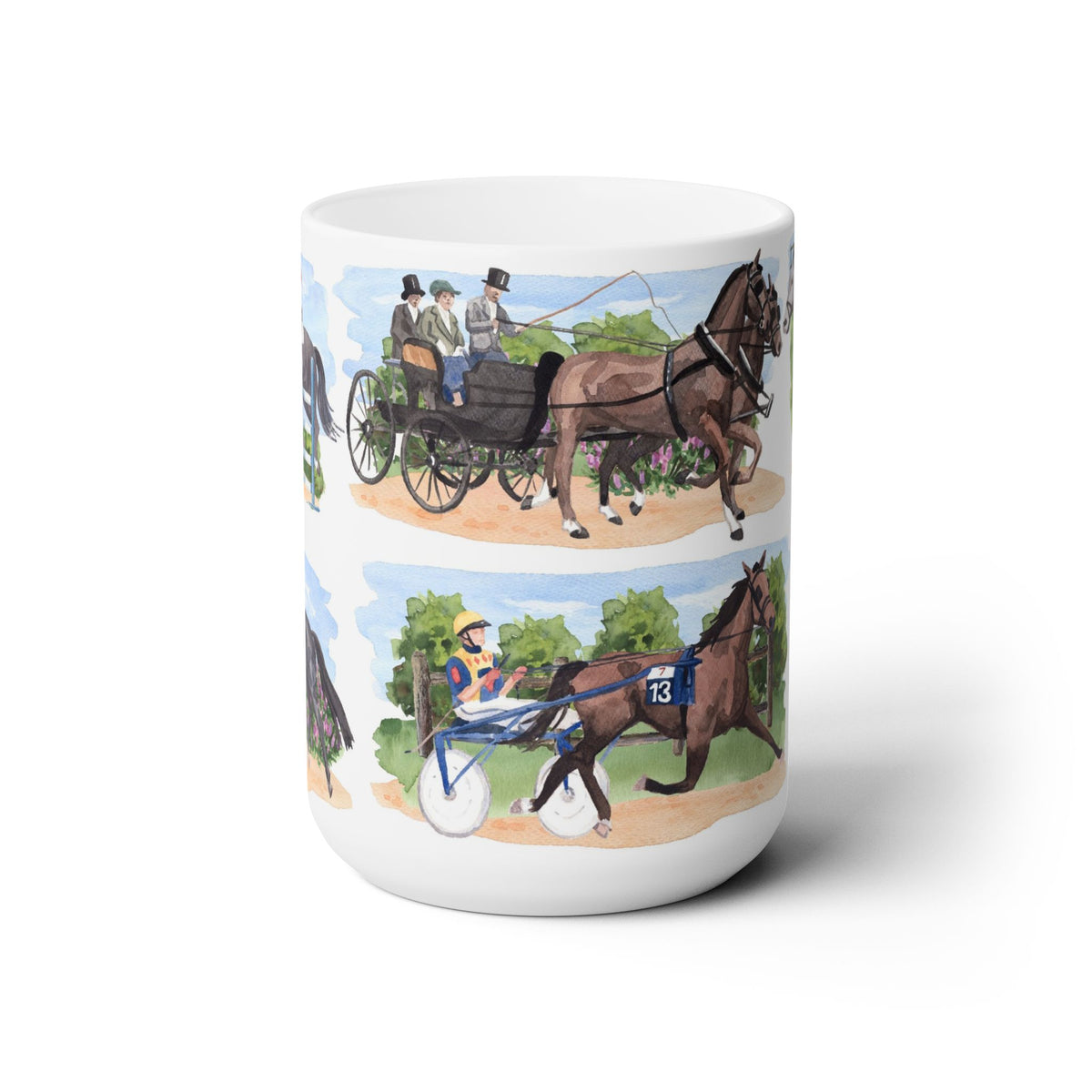 Horsing Around Equestrian Ceramic Mug