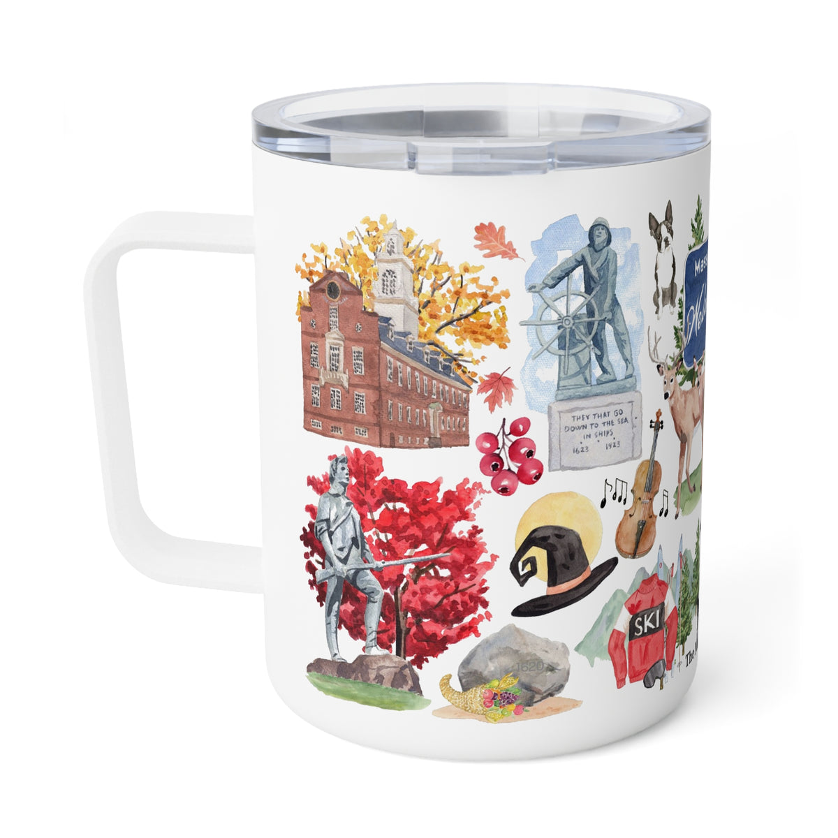 Massachusetts Forever! Insulated Travel Mug