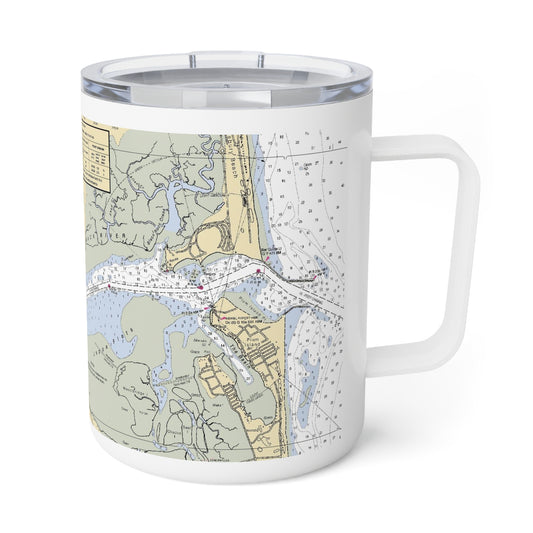 Custom Nautical Chart Insulated Multi Mug With Optional Monogram
