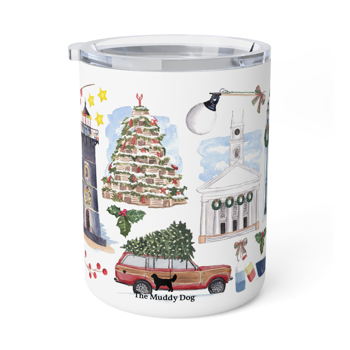 Martha's Vineyard Christmas Insulated Travel Mug