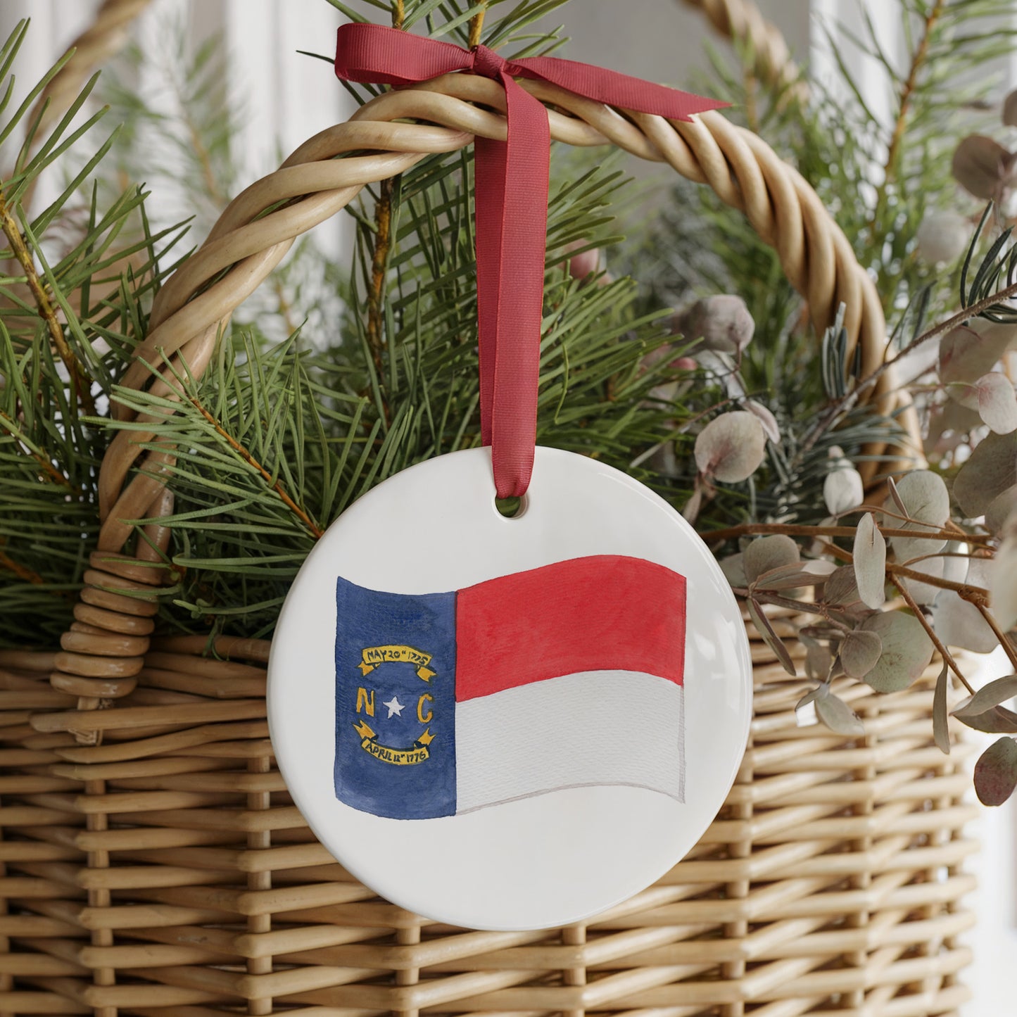 North Carolina Forever! Two Sided Ornament With Gift Box