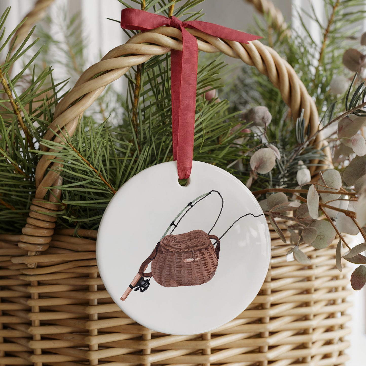All Tied Up Fly Fishing Two Sided Ornament With Gift Box
