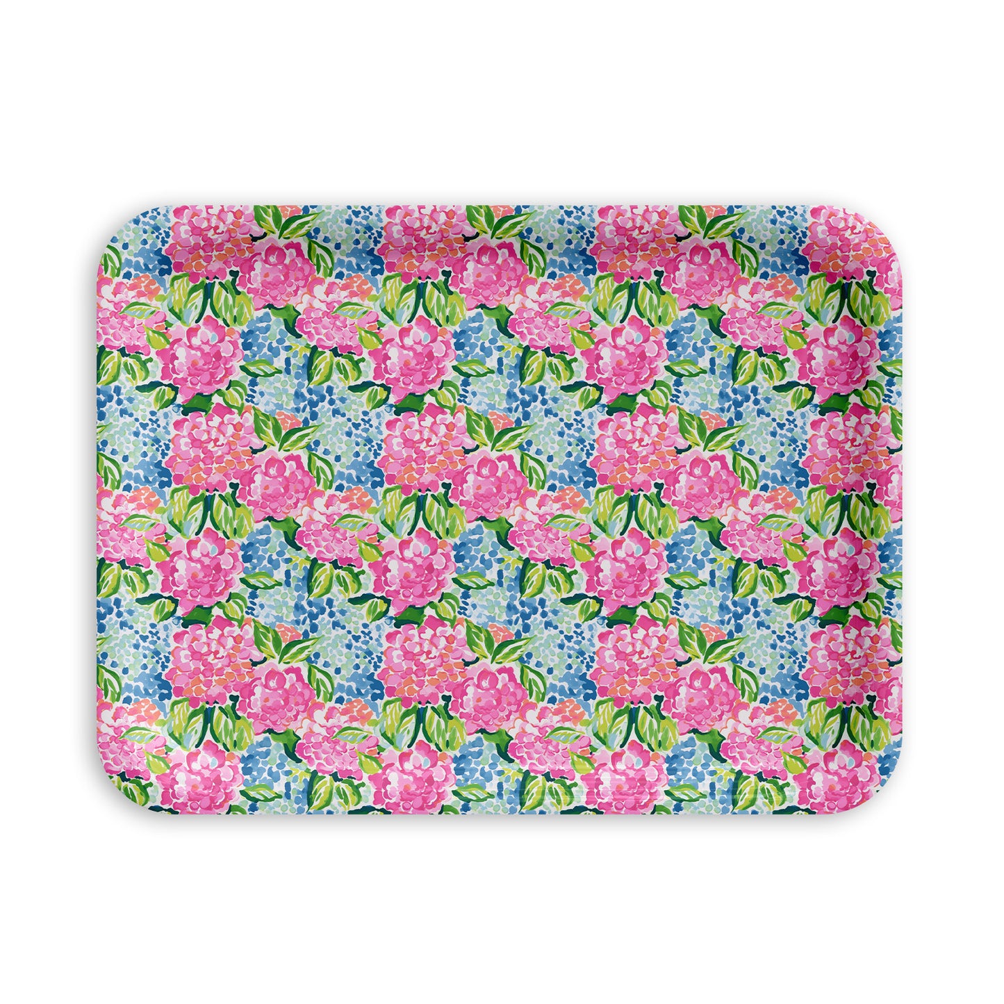 Hydrangea Happiness Tray Birchwood Serving Tray