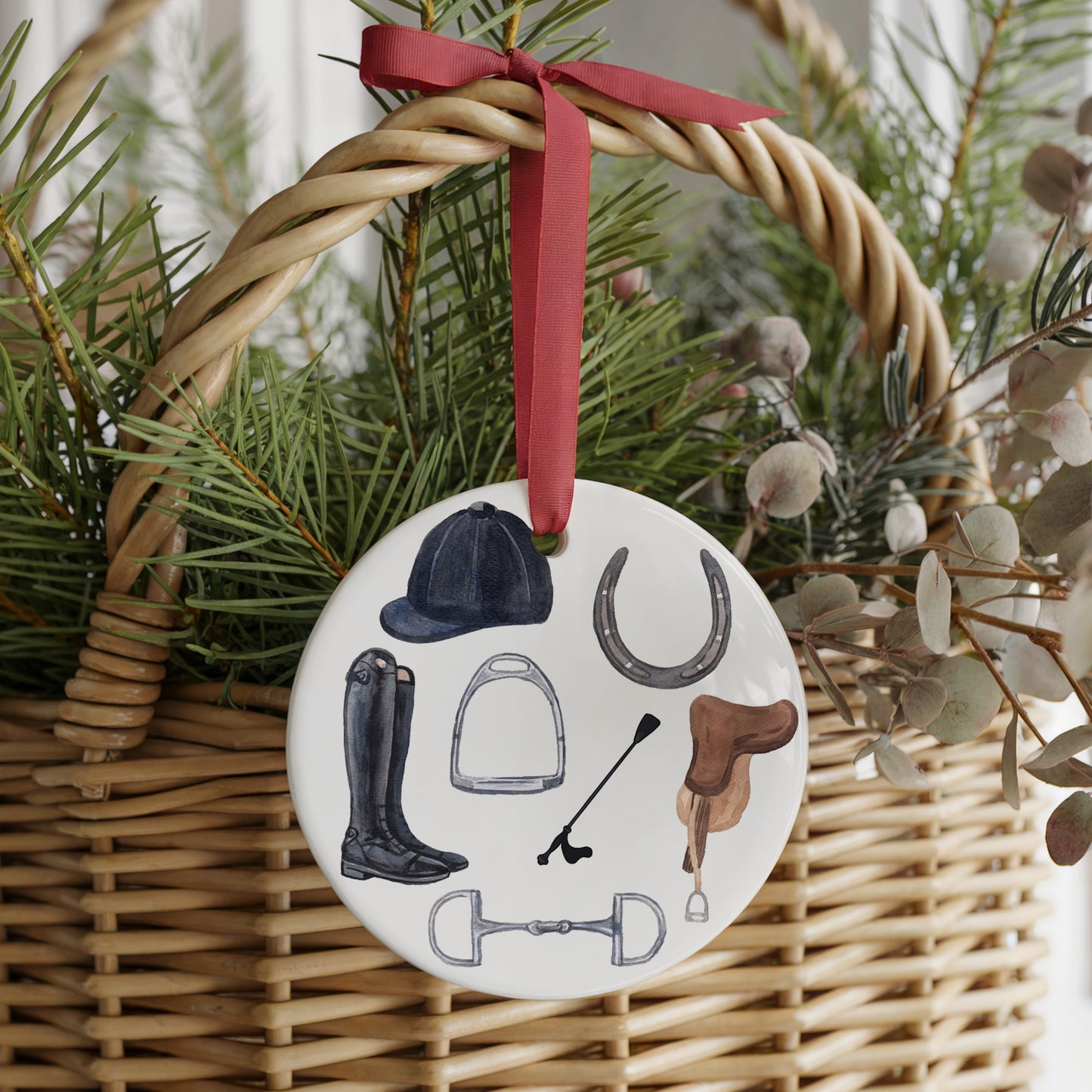 Wellington Equestrian Two Sided Ornament With Gift Box