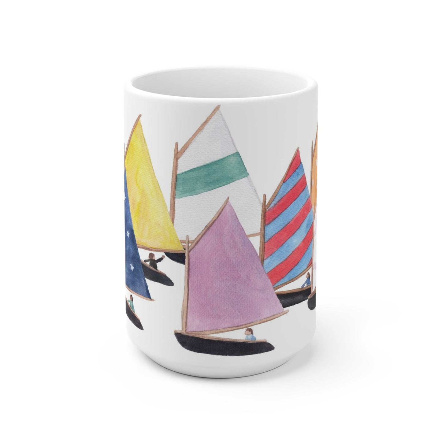 Rainbow Fleet Sailing Ceramic Mug