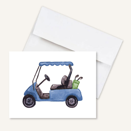 Hit The Greens Golf Folded Notecards