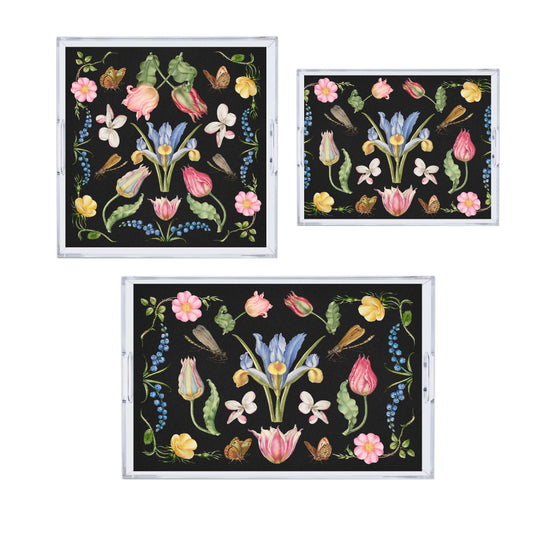 Belle Meade Botanical Reversible Acrylic Tray - Available In 3 Sizes