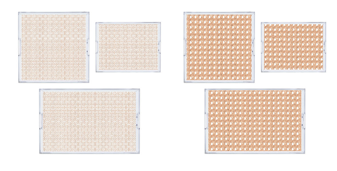 Reversible Insert For Acrylic Trays - 2 Looks In 1, Available In 3 Sizes - Laminated Placemat