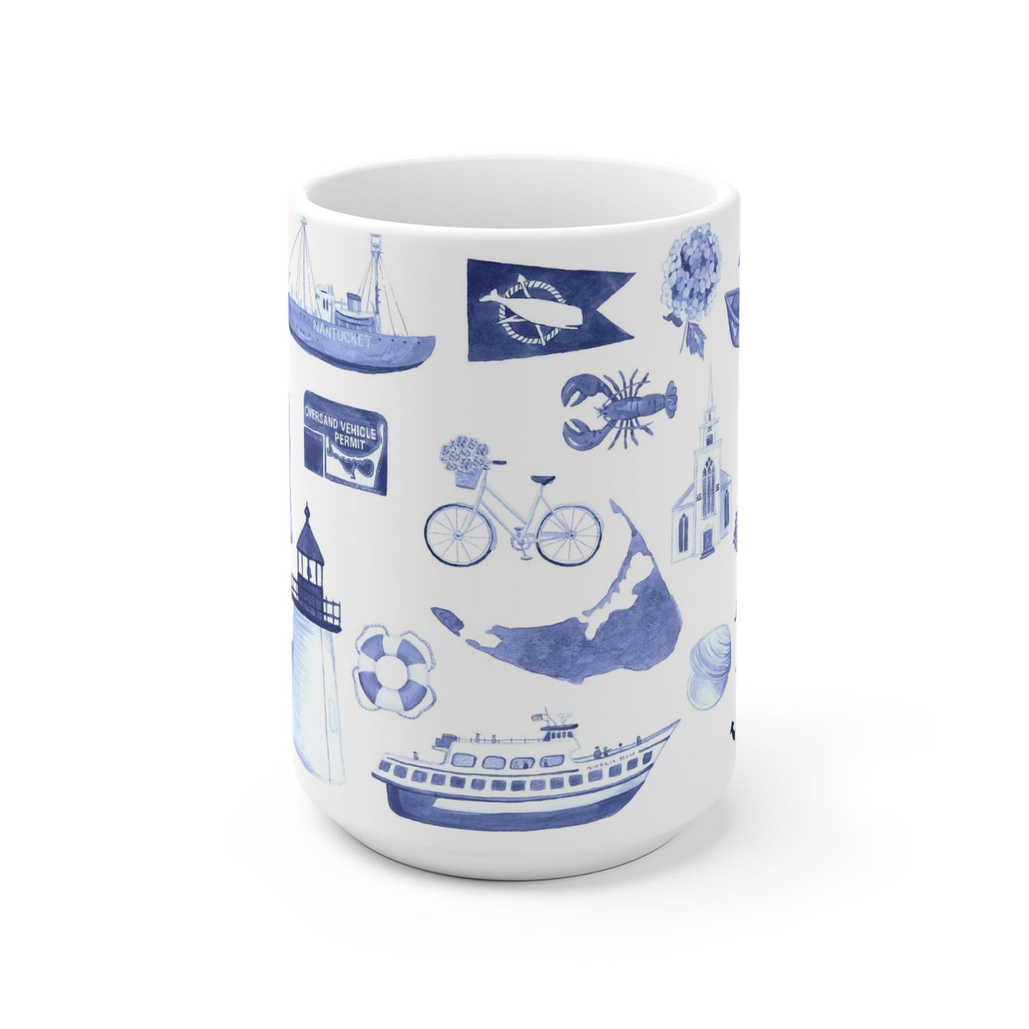 Nantucket Forever! Toile Ceramic Mug