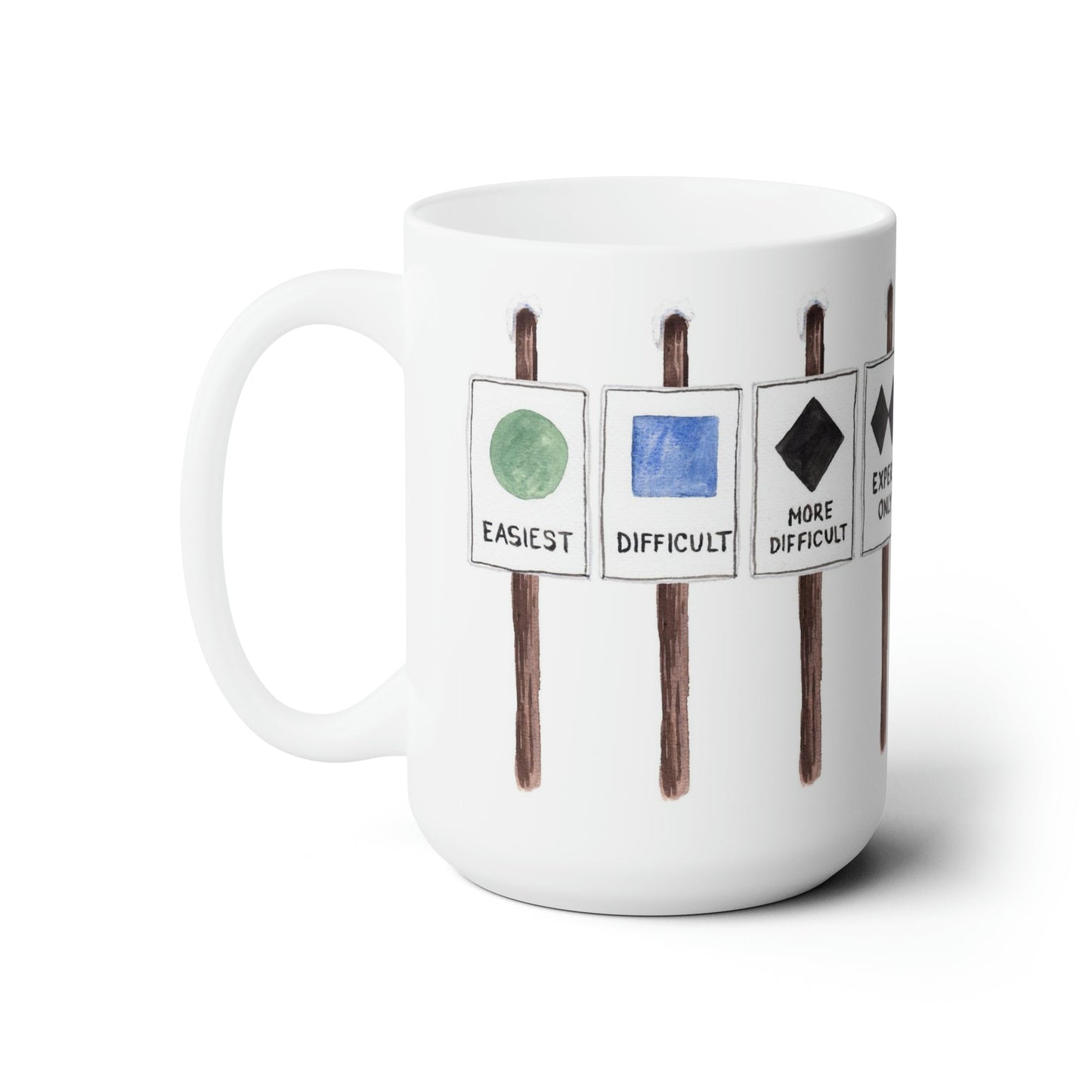 Ski Signs Ceramic Mug