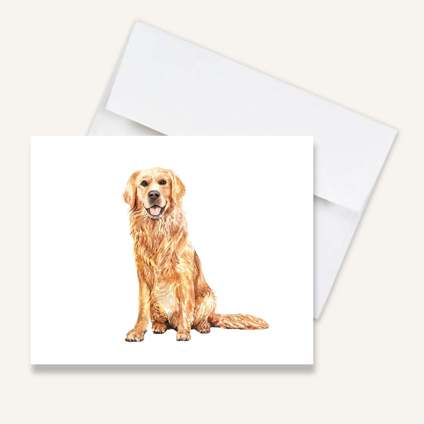 Golden Retriever Dog Folded Notecards