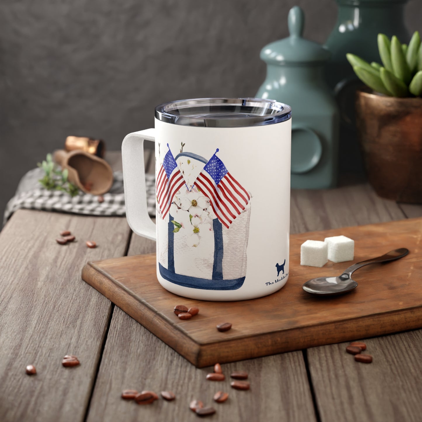 Dogwood Patriotic Tote Insulated Travel Multi Mug With Optional Monogram
