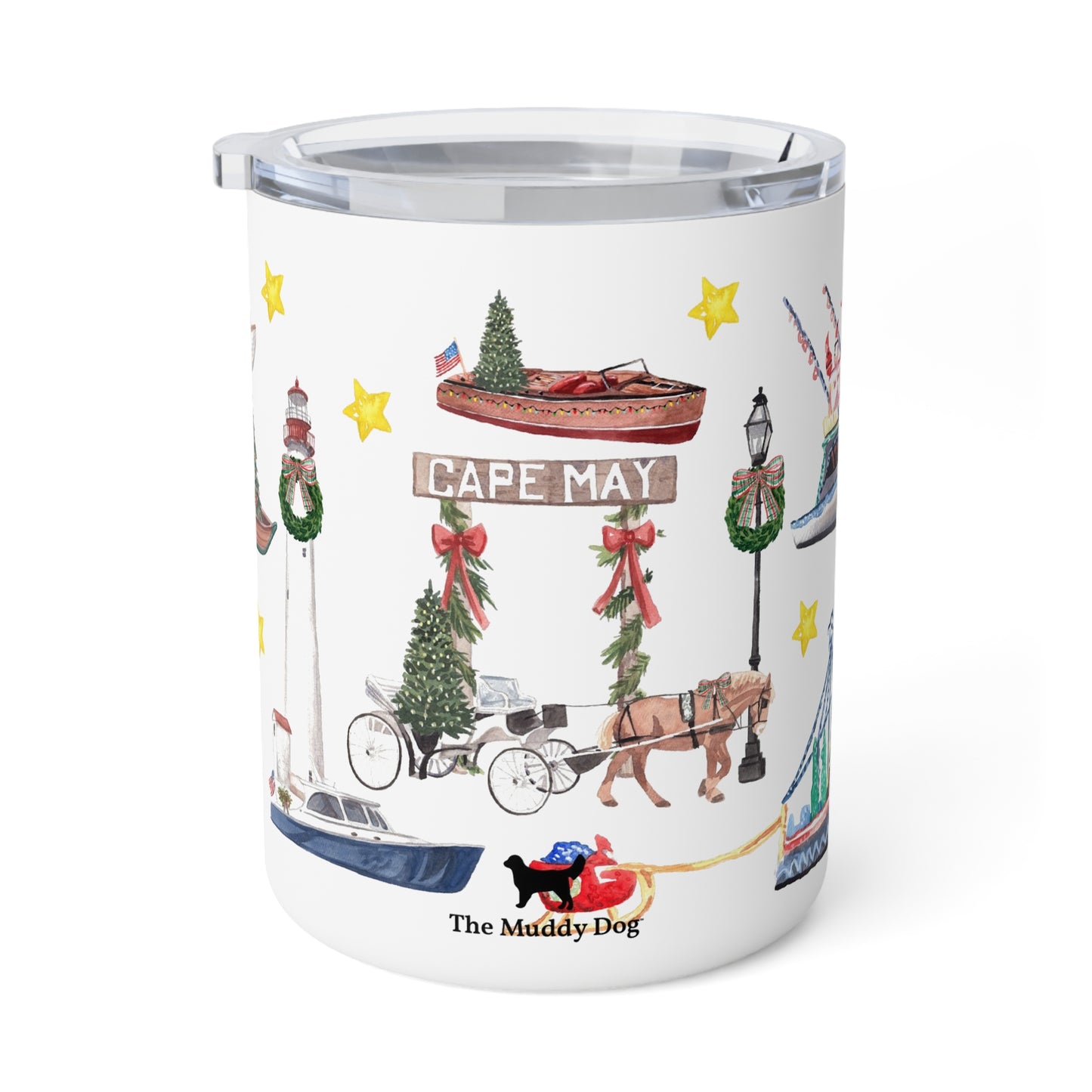 Cape May Christmas Insulated Travel Mug