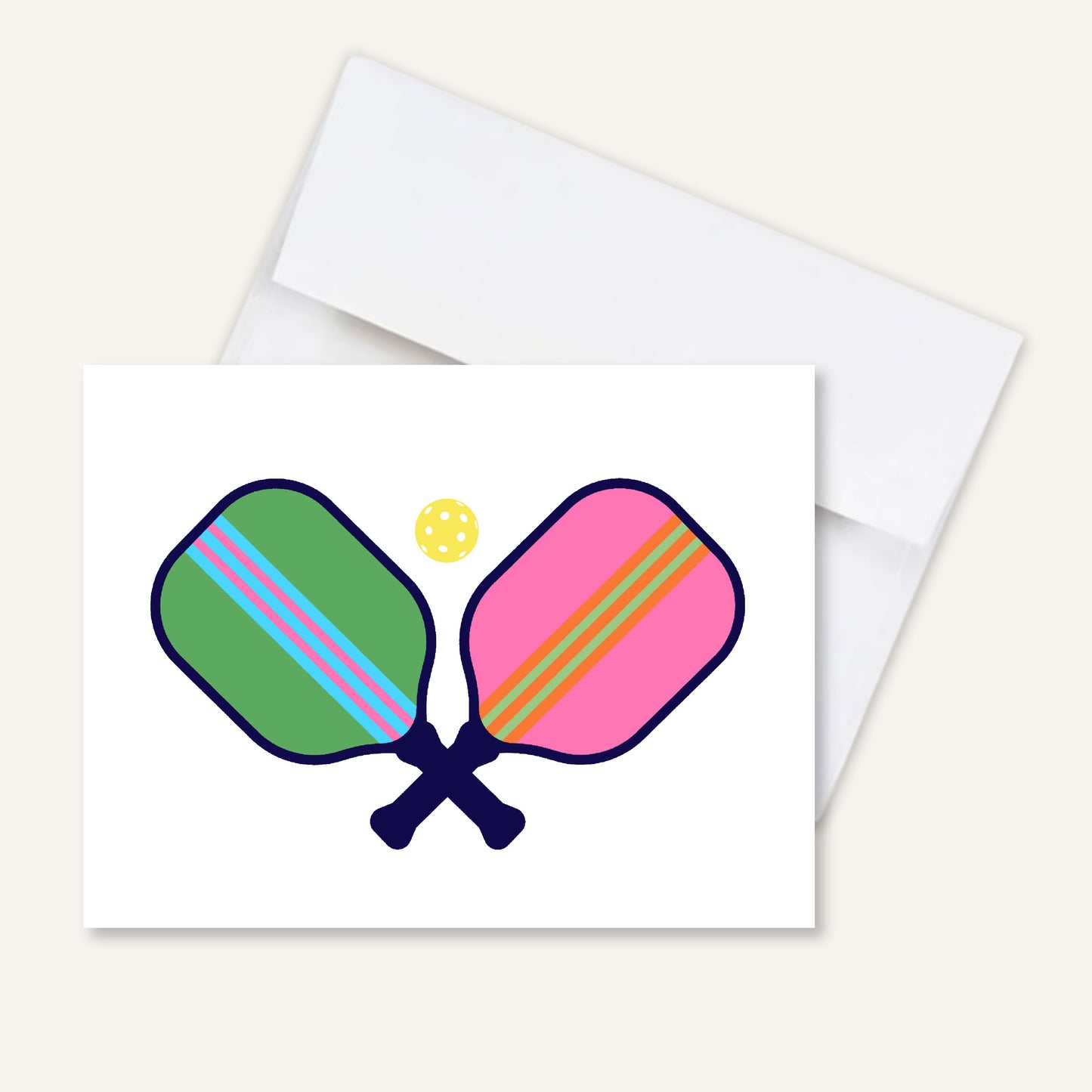 Pickleball Folded Notecards - Boca Brights