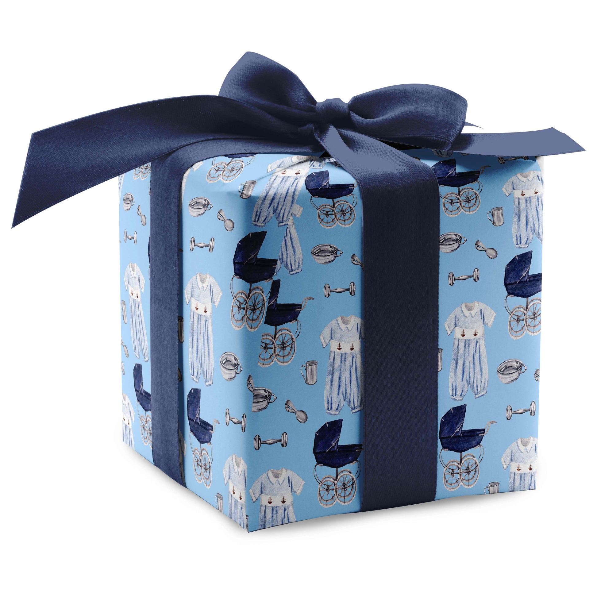 Baby Boy Love Luxury Gift Wrap - Main Image
