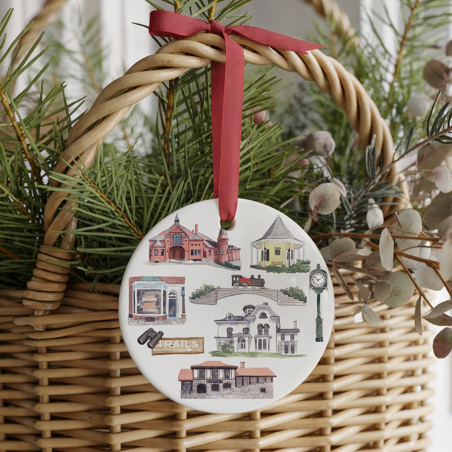 Belmont Forever! Two Sided Ornament With Gift Box