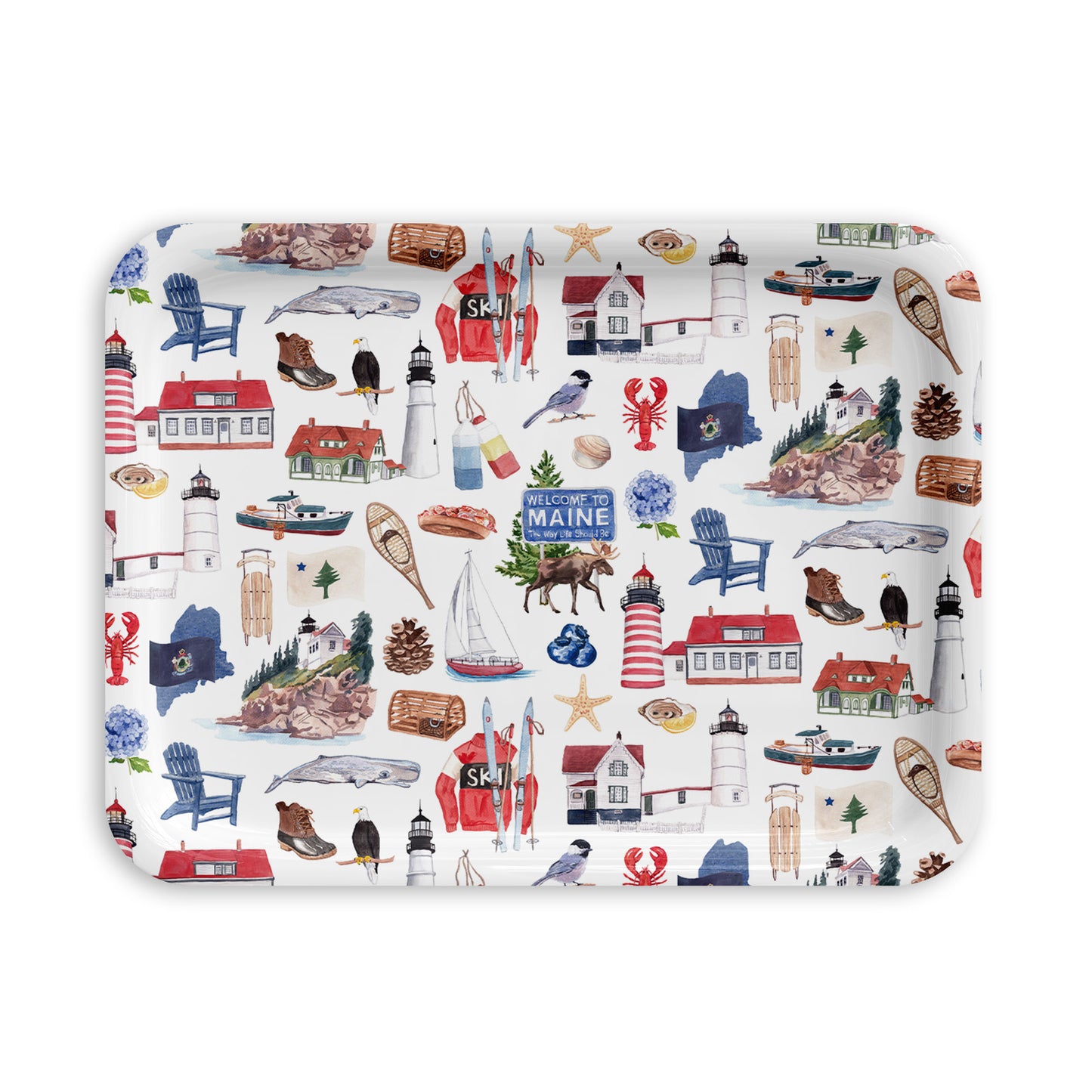 Maine Forever! Birchwood Serving Tray