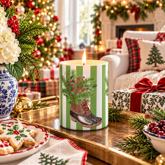 Freeport Christmas Boot Holiday Soy Candle