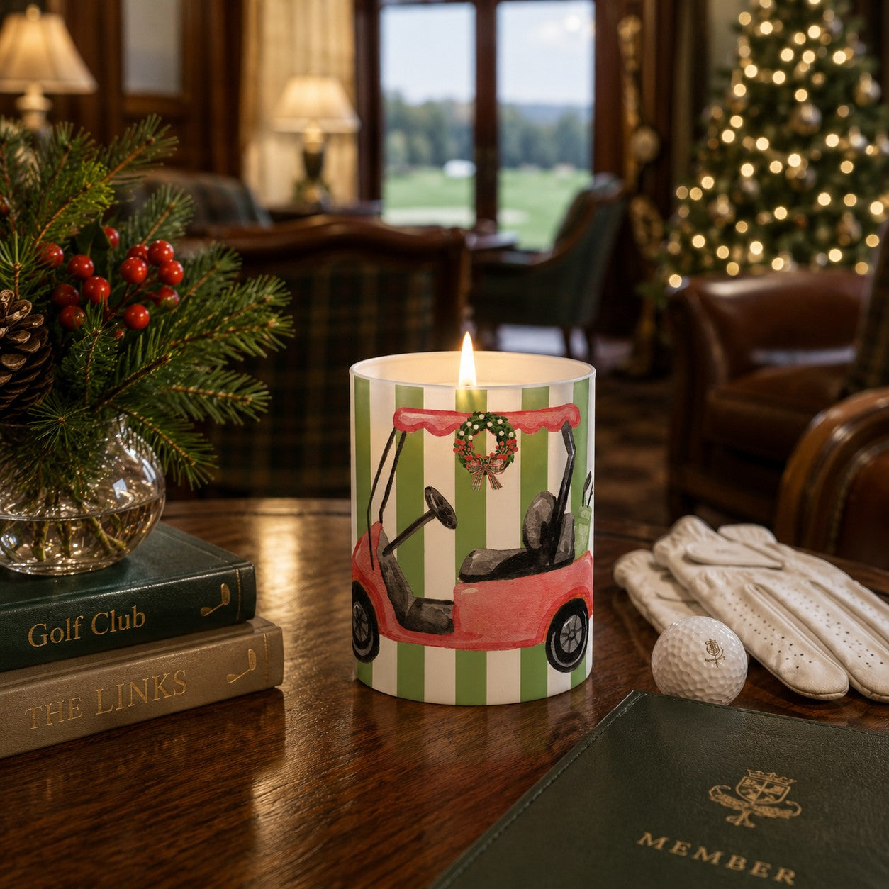 Swing Into Christmas Golf Soy Candle