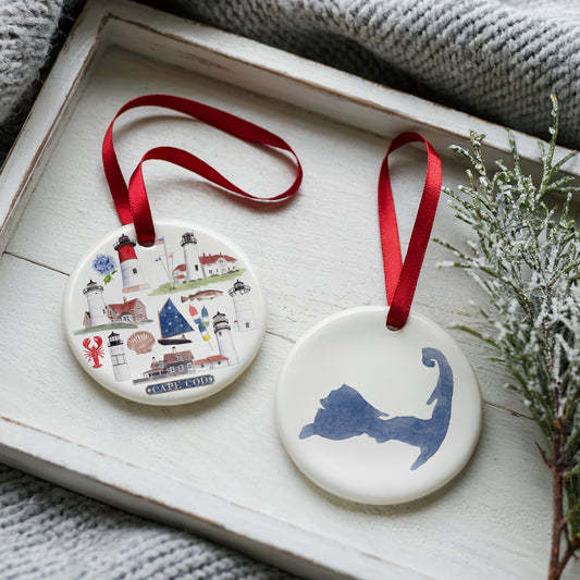 Cape Cod Forever! Two Sided Ornament With Gift Box