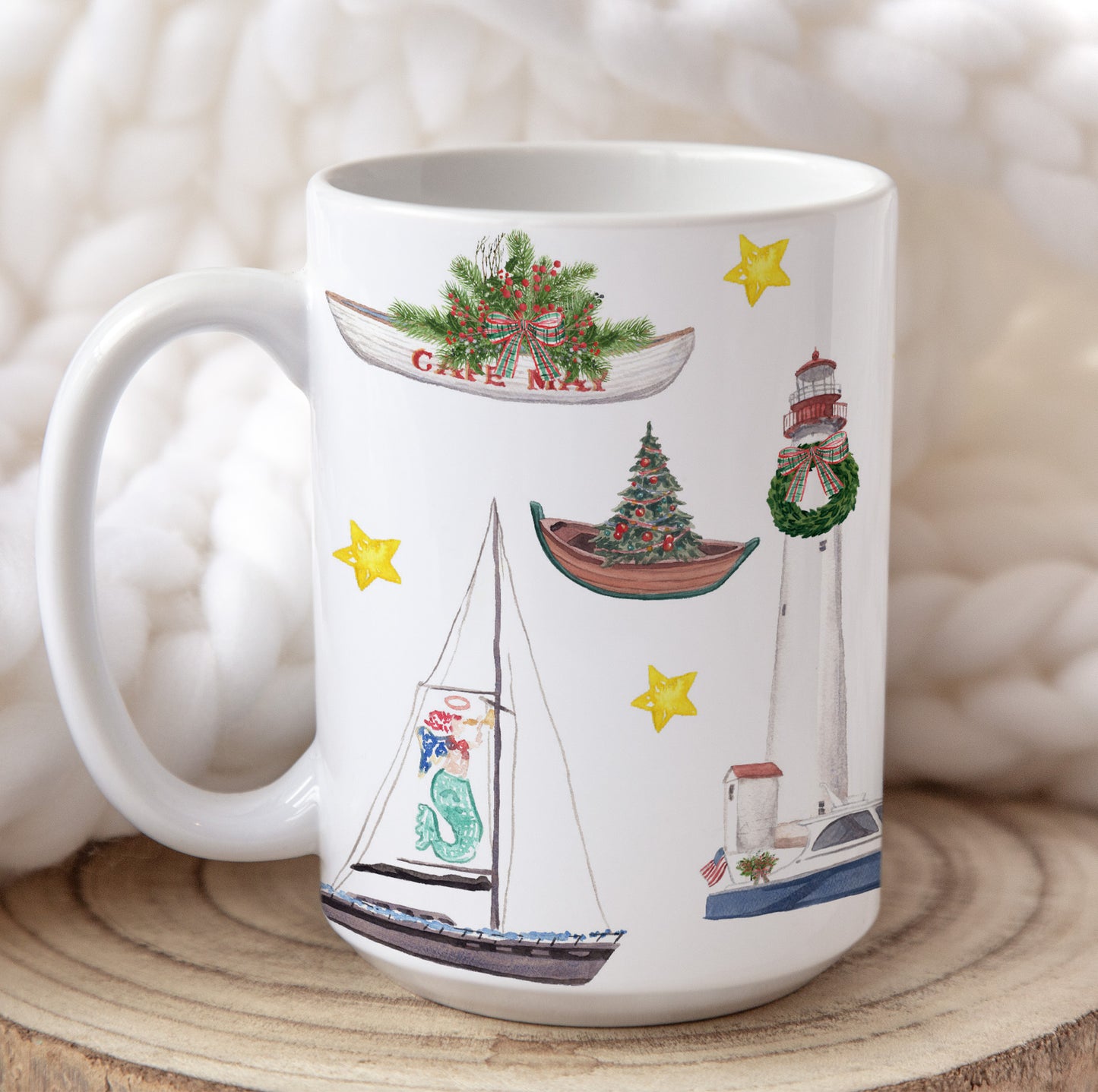 Cape May Christmas Ceramic Mug