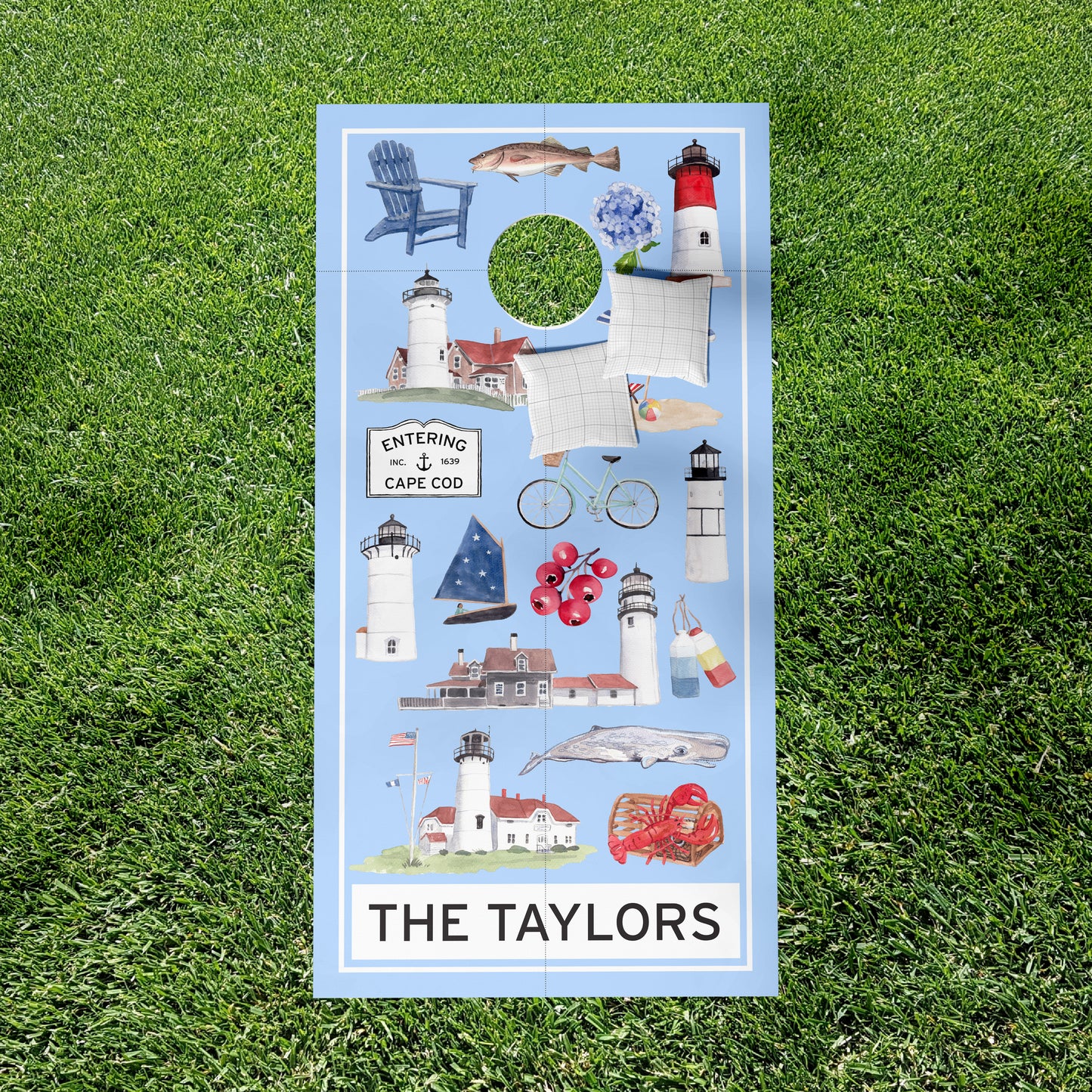 Luxury Personalized Cape Cod Forever!  Eco-Friendly Cornhole Boards - A Perfect Gift!