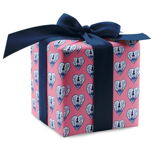 Chinoiserie Hearts Luxury Gift Wrap
