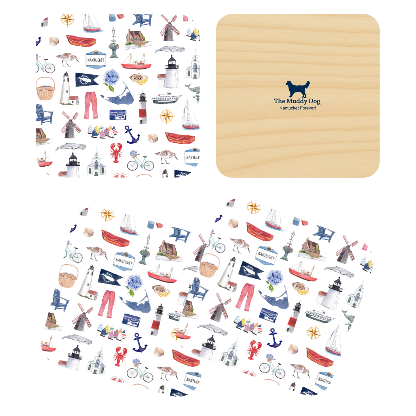 Nantucket Forever! Coasters (Boxed Set Of Four)