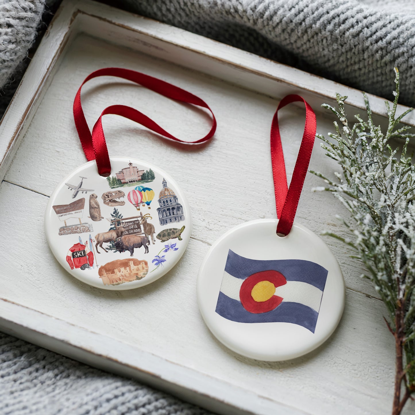 Colorado Forever! Two Sided Ornament With Gift Box