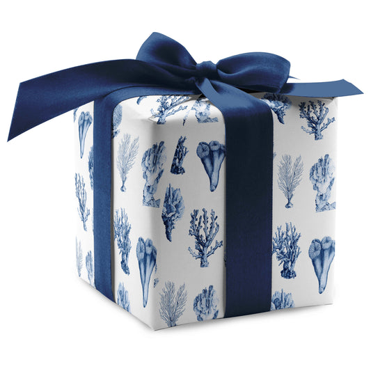 Coral Seas Luxury Gift Wrap - Blue