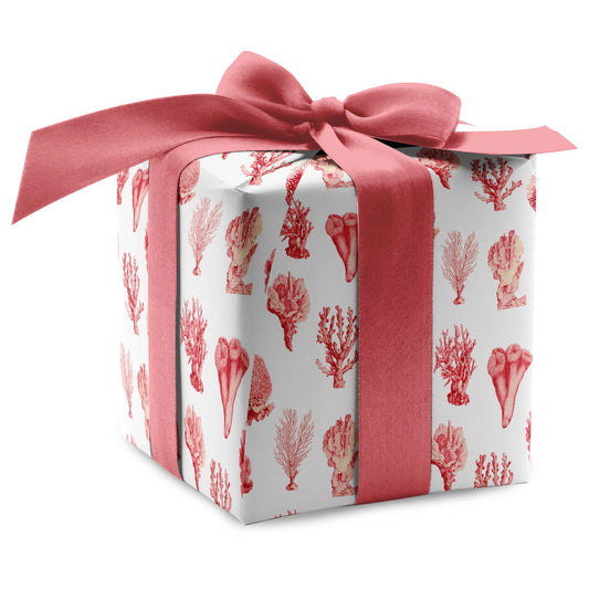 Coral Seas Gift Wrap - Red