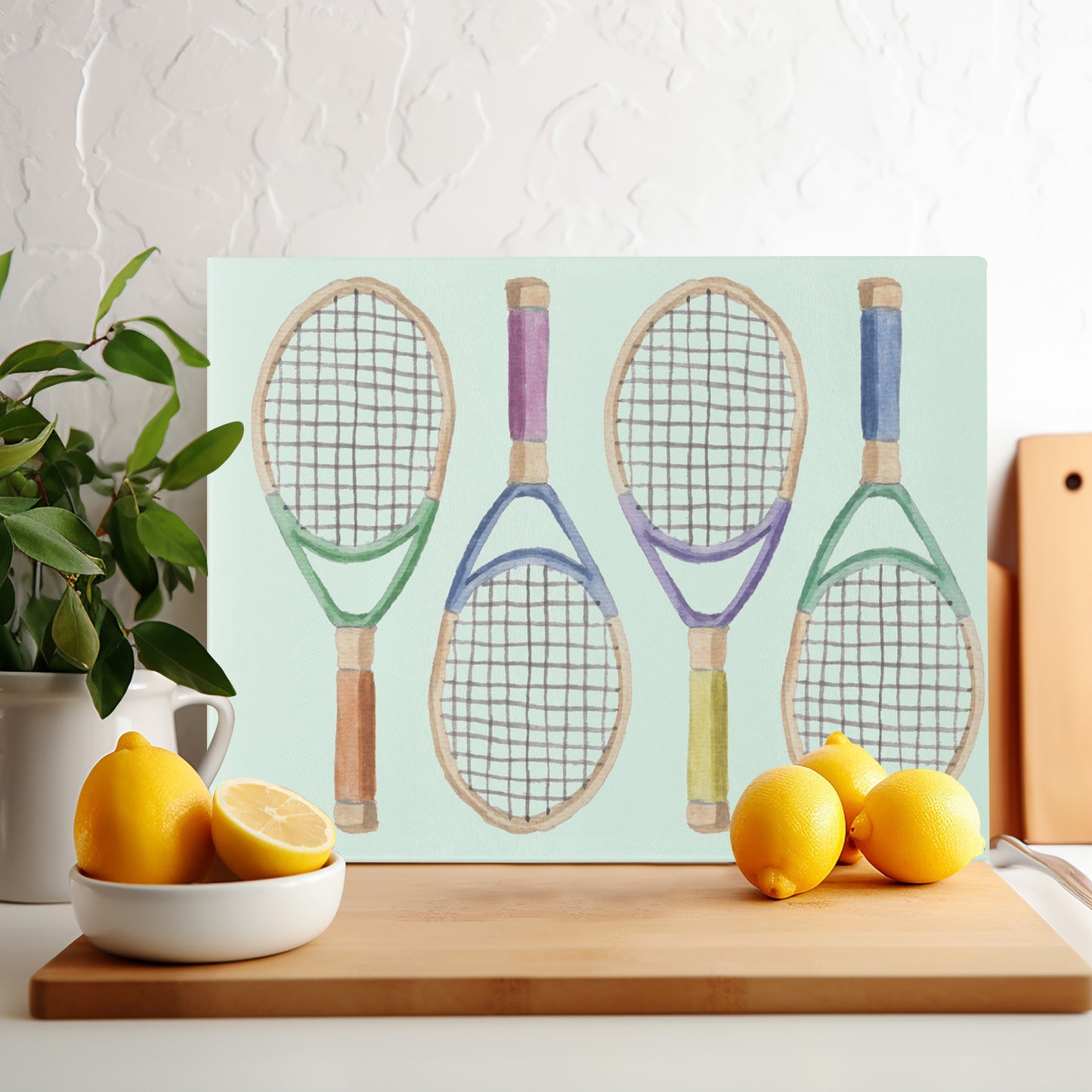 Tempered Glass Cutting Board - What A Raquet