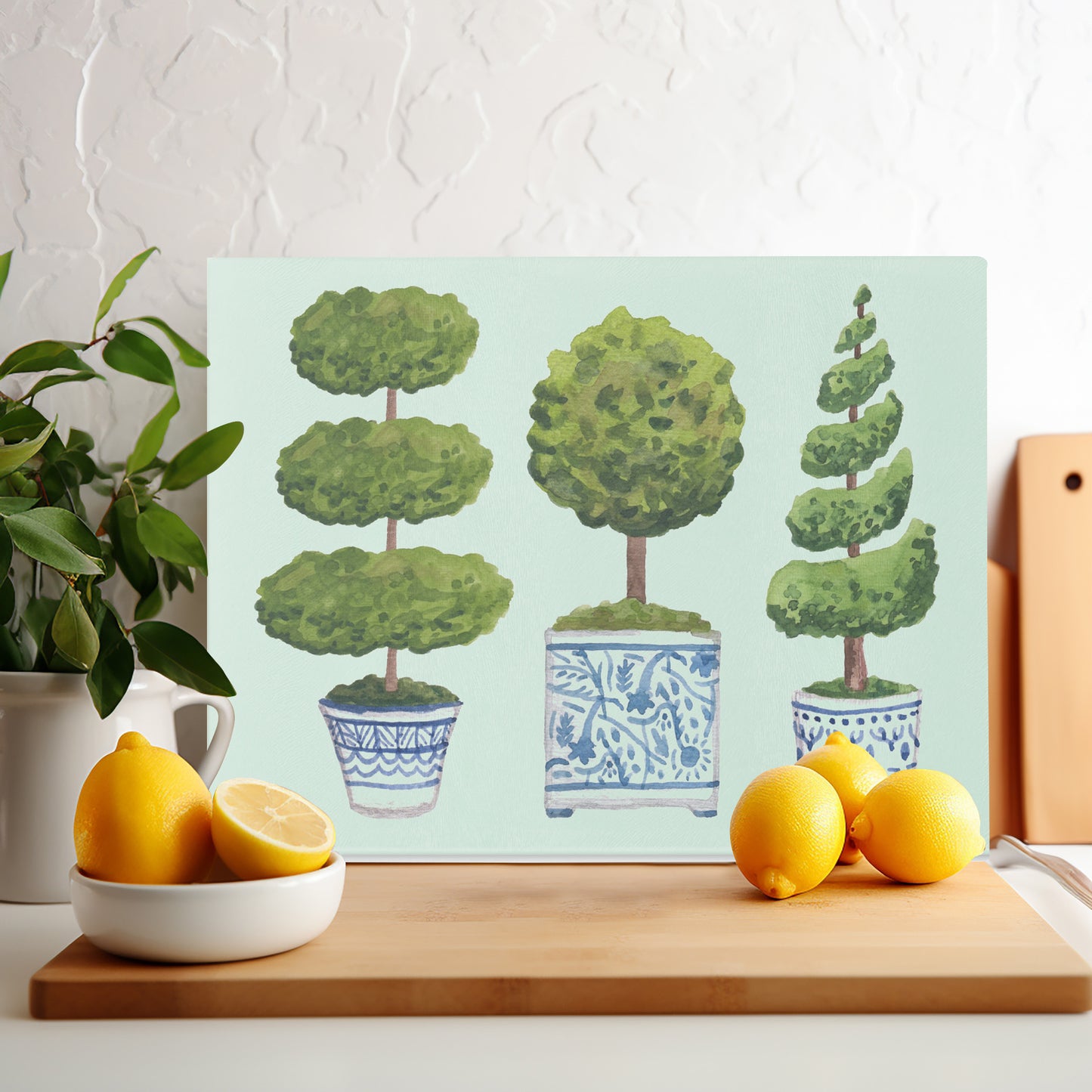 Tempered Glass Cutting Board - Westport Topiary