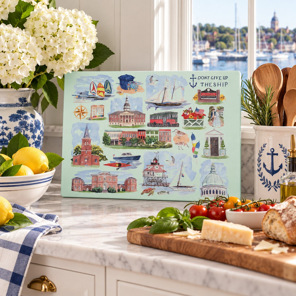 Annapolis Forever! Tempered Glass Cutting Board