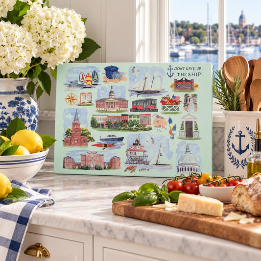 Annapolis Forever! Tempered Glass Cutting Board