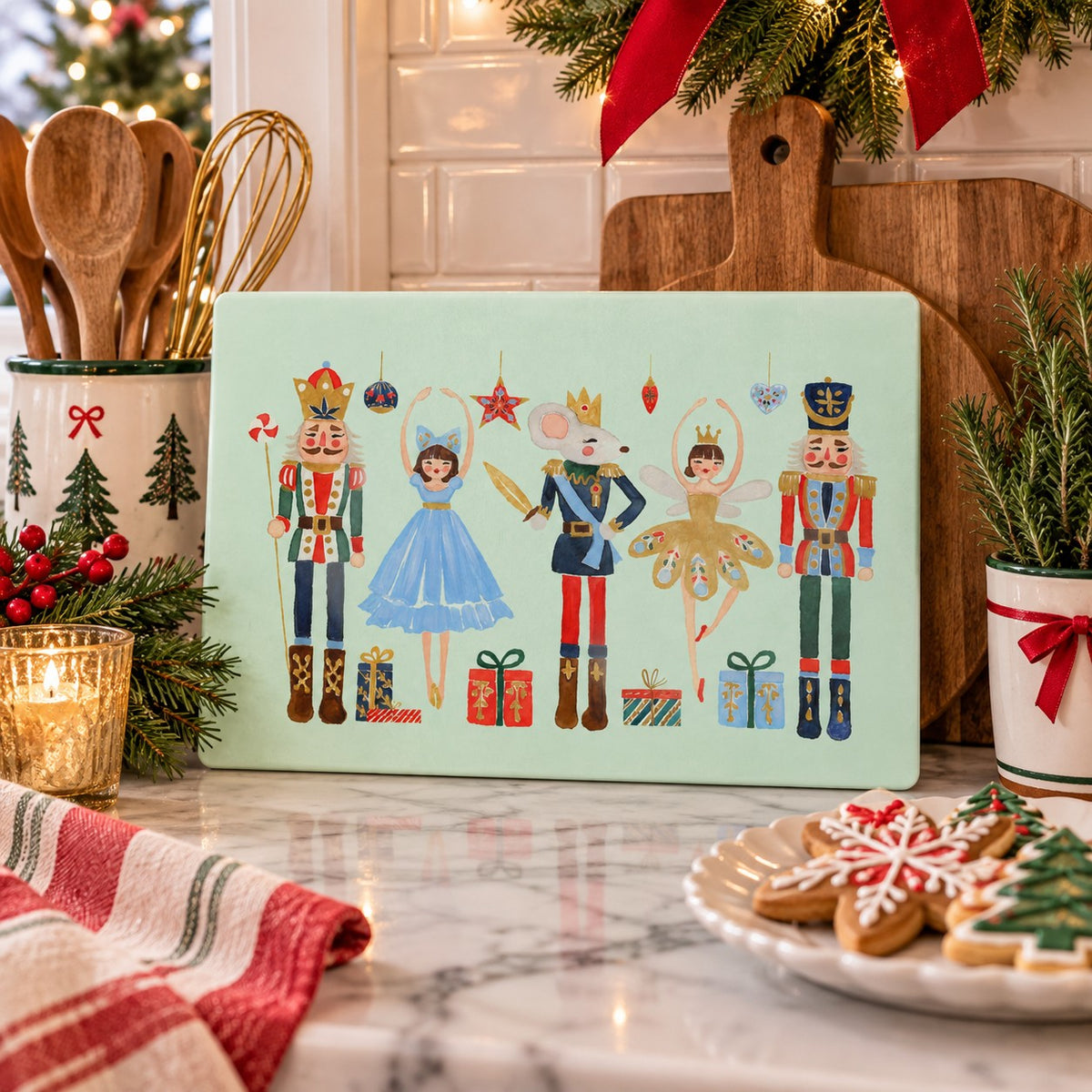 Nutcracker Tempered Glass Cutting Board