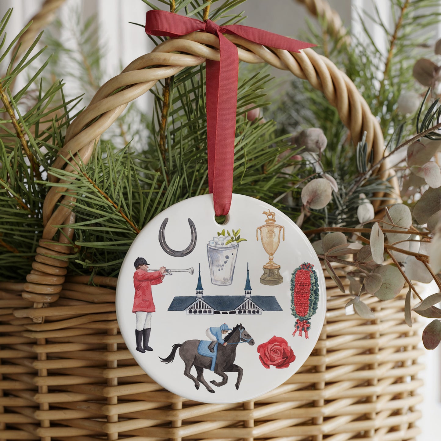 Derby Days Two Sided Ornament With Gift Box