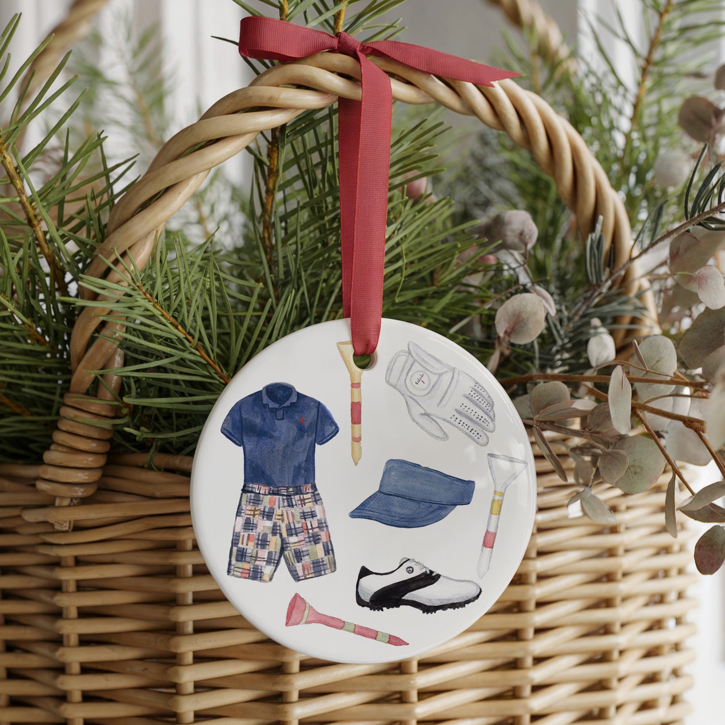 Fairway Golf Men’s Two Sided Ornament With Gift Box