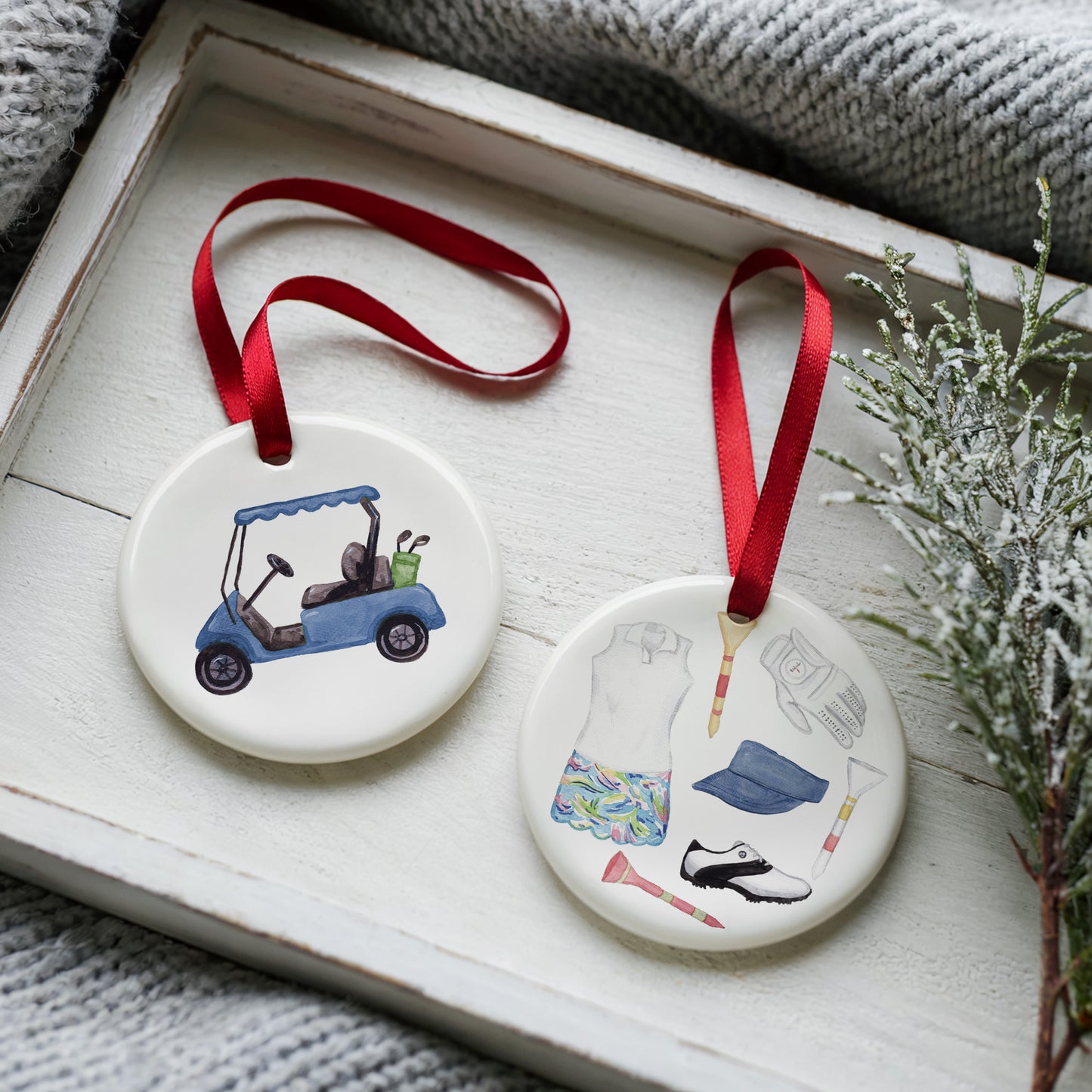 Fairway Golf Women’s Two Sided Ornament With Gift Box