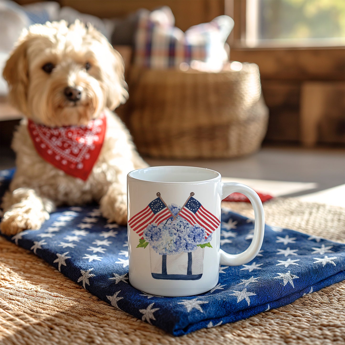 Freedom250® Patriotic Tote Ceramic Mug